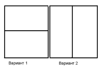 Вертикальное или горизонтальное расположение створок