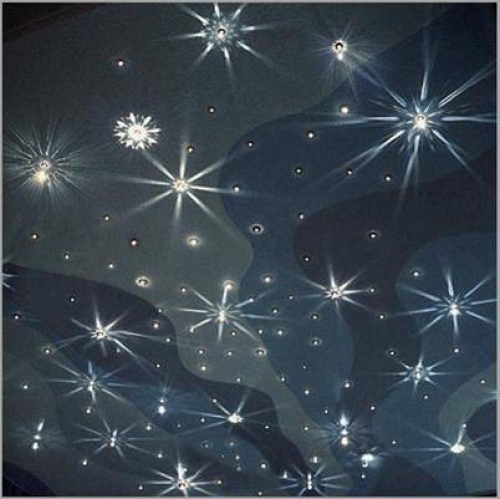 Натяжной потолок Звездное небо с кристаллами Сваровски